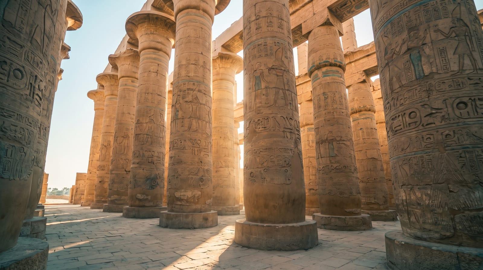 Karnacký chrám v Luxoru v Horním Egyptě