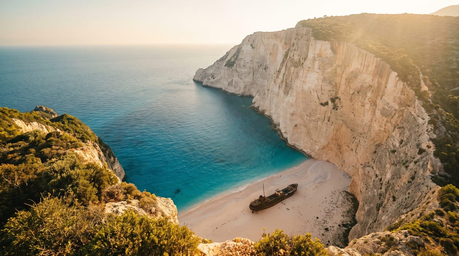 Vraková pláž Navagio na Zakynthosu